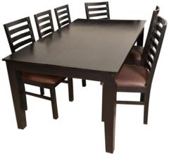 Woodsworth Managua Six Seater Dining Table Set in Espresso Walnut Finish