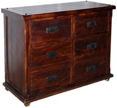 Woodsworth Medelln Solid Wood Chest of Drawer in Provincial Teak Finish