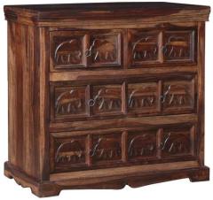 HomeTown Tuskar Chest of Four Drawers in Walnut Finish