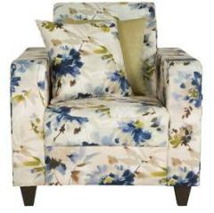 CasaCraft Elena One Seater Sofa in a Green Floral Print