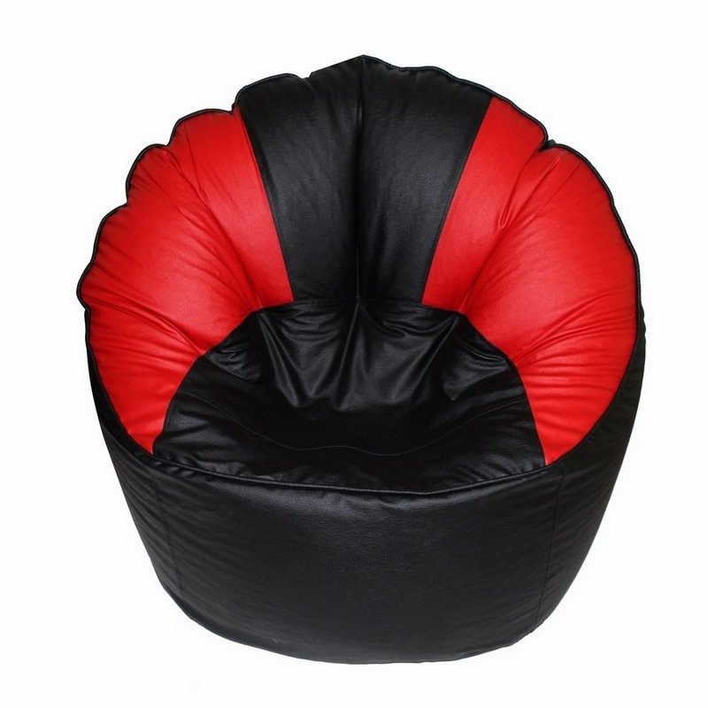 INVOGUE Red & Black Coloured Big Boss Round Chair XXXL