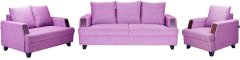 FurnitureKraft Roman Reverie 3 +2+1 Seater Sofa Set in Purple colour