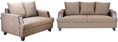 FurnitureKraft Roman Reverie 3+2 Seater Sofa Set in Brown colour