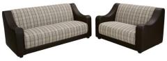 @home Plaid Sofa Set in Coffee Brown Colour