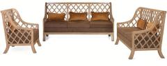 @home Miraya 3+2+1 Sofa Kit in Brown Colour