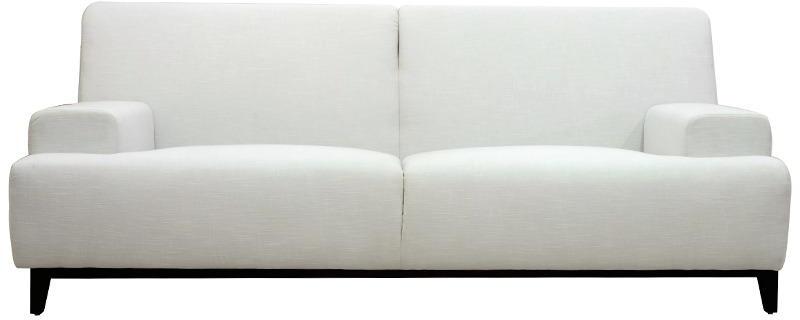 CasaCraft Palmira Three Seater Sofa with Throw Pillows in Pearl White Colour