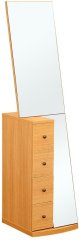 Durian Krish Dressing Table with Mirror in Teak Finish