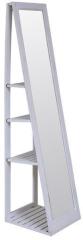 HomeTown Preen Solidwood Mirror With Storage in White Colour