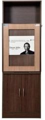 FuturDecor Medium InvisiTable in Chocolate Colour with Steve Jobs Poster