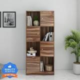 A Globia Creations Engineered Wood Semi Open Book Shelf