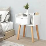 A I Craft Modern Bedside Table With Drawer And Storage For Books & Water Bottles Engineered Wood Coffee Table