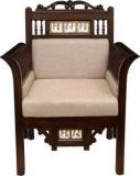 Aakriti Art Creations Teak Wood Two Seater Sofa Fabric 1 Seater Sofa