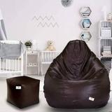 Aarij Mart XXXL AMCOPK060 Bean Bag Footstool With Bean Filling