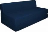 Aart Store 5X6 Feet Three Seater Sofa Cum Bed High Density Foam Blue Color Single Sofa Bed