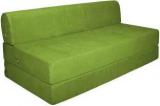 Aart Store 6X6 Feet Three Seater Sofa Cum Bed High Density Foam Green Color Single Sofa Bed