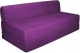 Aart Store 6X6 Feet Three Seater Sofa Cum Bed High Density Foam Purple Color Single Sofa Bed