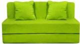 Aart Store 6X6 Sofa Cums Bed Three Seater With Two Cushion Green Color Single Sofa Bed