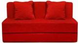 Aart Store 6X6 Sofa Cums Bed Three Seater With Two Cushion Red Color Single Sofa Bed