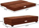 Aart Store Fabric Easy Foldable Diwan/Bed For Home Brown Color Single Sofa Bed