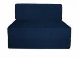 Aart Store High Density Foam 3X6 Feet One Seater Sofa Cum Bed Blue Color Single Sofa Bed