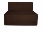 Aart Store High Density Foam 3X6 Feet One Seater Sofa Cum Bed Brown Color Single Sofa Bed