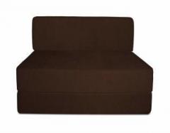 Aart Store High Density Foam 3X6 Feet One Seater Sofa Cum Bed Brown Color Single Sofa Bed