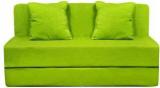 Aart Store High Density Foam Sofa Cums Bed Furniture Two Seater 4x6 Feet With Two Cushion Green Single Sofa Bed