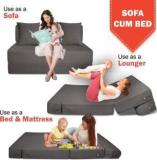 Aart Store Kids Soft Foam Sofa Cum Bed 4x6 Two Seater Sleeps & Comfortably Perfect For Guests Grey Color Single Sofa Bed