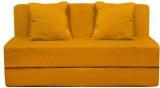 Aart Store Sofa Cum Bed 4x6 Feet Two Seater With Washable Cover And Two Pillows Yellow Color Single Sofa Bed