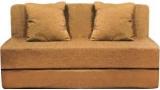 Aart Store Sofa Cum Bed 5x6 Feet Three Seater With Washable Cover And Two Pillows Golden Color Single Sofa Bed