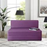 Aart Store Three Seater Sofa Cums Bed Furniture Sleeps And Comfortably Perfect For Guests 5x6 Feet Purple Single Sofa Bed