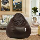 Aart Store XXXL Classic Filled Bean Bag With Beans XXXL Size Brown Teardrop Bean Bag With Bean Filling