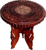 Abheyarts 12 Inch Inches Round Solid Wood End Table