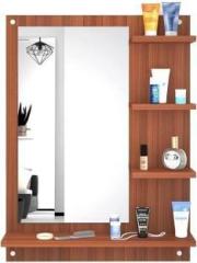 Abhi Creation Engineered Wood Mirror With Shelf Wenge Engineered Wood Dressing Table