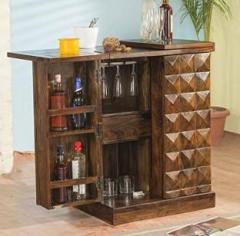 Abishaka Decor Solid Wood Bar Cabinet