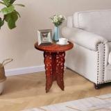 Ada Handicraft Sheesham Wood Multipurpose Wooden Table End Coffee Table For Living Room Wooden Table Hand Crafted By Saharanpur Artisans Solid Wood Side Table