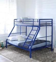 Adorn Mart Twin Metal Bunk Cot Bed + Single Metal Bunk Bed