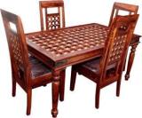 Advika Handicraft Antique Sheesham Wood Rosewood 4 Seater Dining Table With Chairs For Living Room | Home & Office Furniture | Natural Brown Finish | Hotel & Dinner Restaurant Solid Wood 4 Seater Dining Table