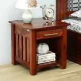 Aki Sheesham Wood Bedside Table For Bedroom With 1 Drawer Solid Wood Bedside Table