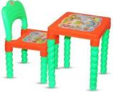 Akshat DETACHABLE GREEN & RED TABLE CHAIR SET FOR KIDS Plastic Desk Chair