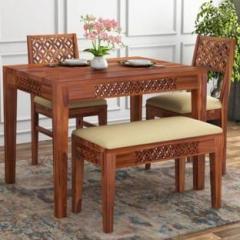 AL AAYAT Solid Wood 4 Seater Dining Set