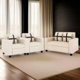 Allie Wood Rio Highback Fabric 2 + 1 + 1 Sofa Set