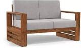 Allie Wood Rosewood Fabric 2 Seater Sofa