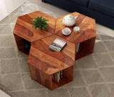 Allie Wood Sheesham 12x12x14 inches Table Solid Wood Coffee Table