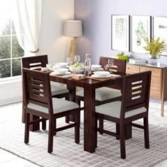 Allie Wood Sheesham Solid Wood 4 Seater Dining Set