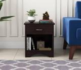 Allie Wood Teslas Engineered Wood Bedside Table