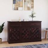 Allie Wood Weave Sheesham Solid Wood Free Standing Sideboard