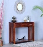 Amorini Table For Living Room | Table For Entryway With Drawer Solid Wood Console Table