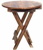 Andecy Beautiful Round Wooden Folding Table Ideal For Indoor Outdoor Solid Wood End Table