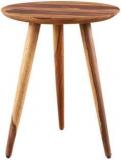 Angel Furniture Round Top Solid Wood Side Table